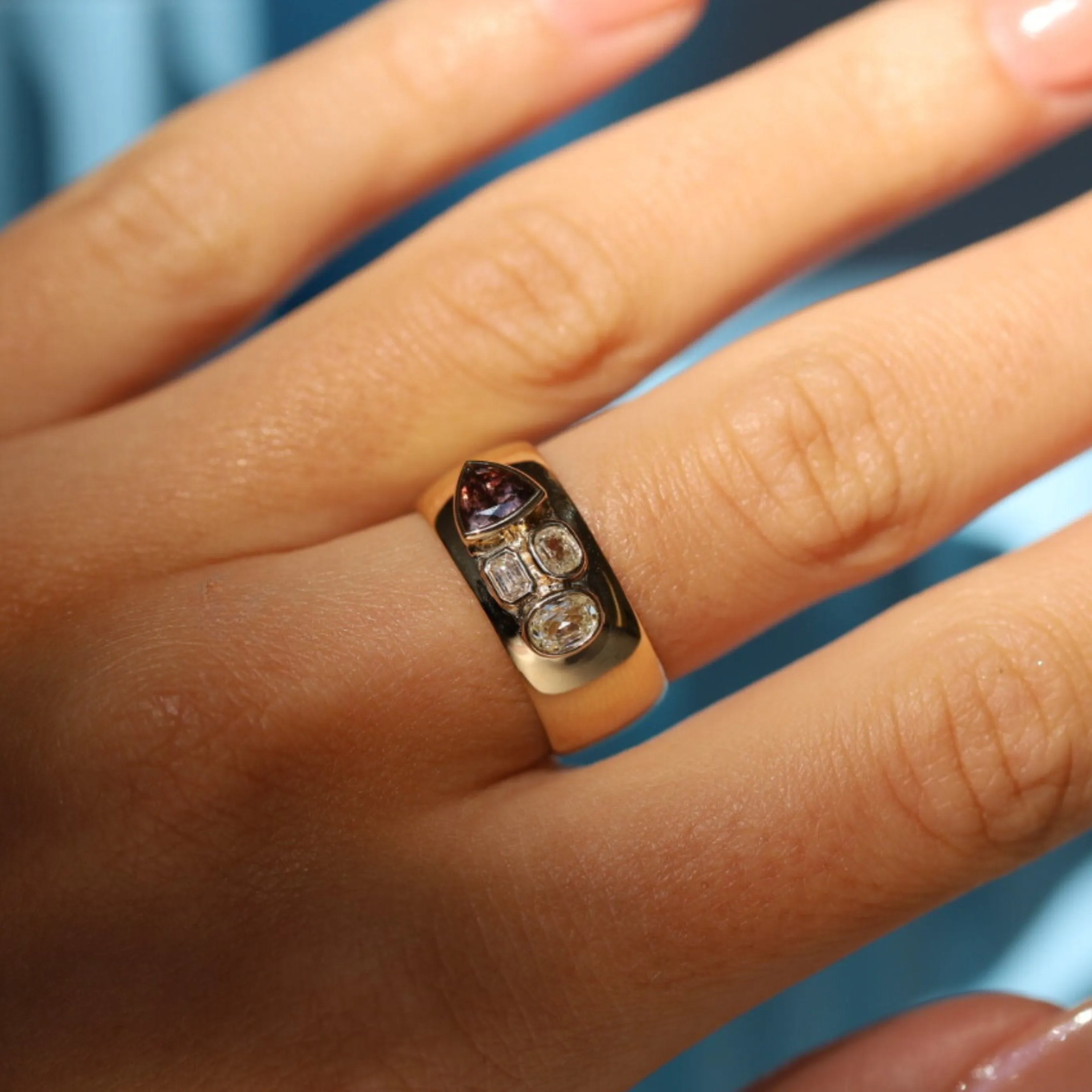 0.61ct Zircon and Diamond Tessera Band sold by Marrow Fine product image thumbnail 2