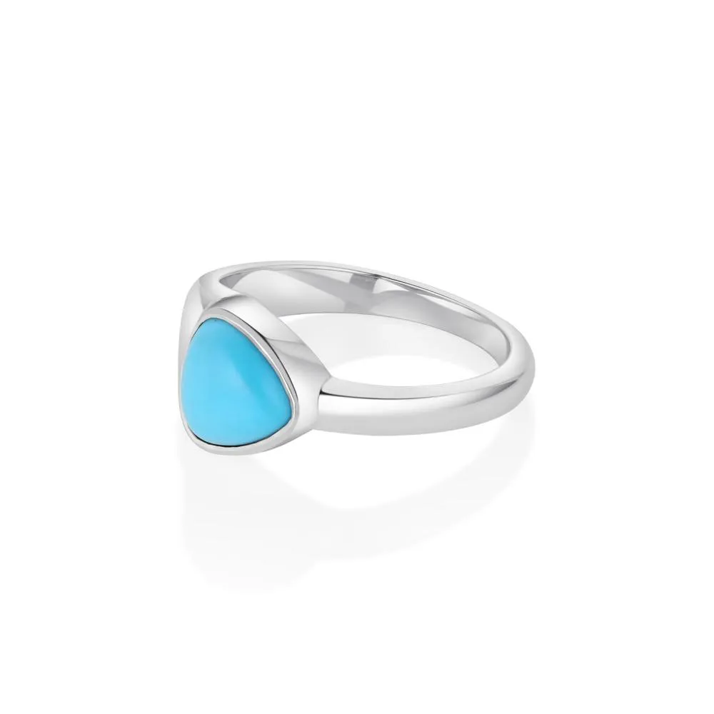 1.51ct Turquoise Trillion Ring sold by Marrow Fine product image thumbnail 3