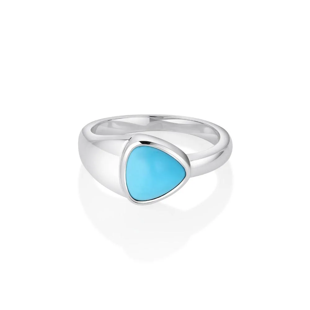 1.51ct Turquoise Trillion Ring sold by Marrow Fine