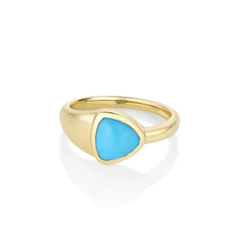 1.30ct Turquoise Trillion Ring sold by Marrow Fine