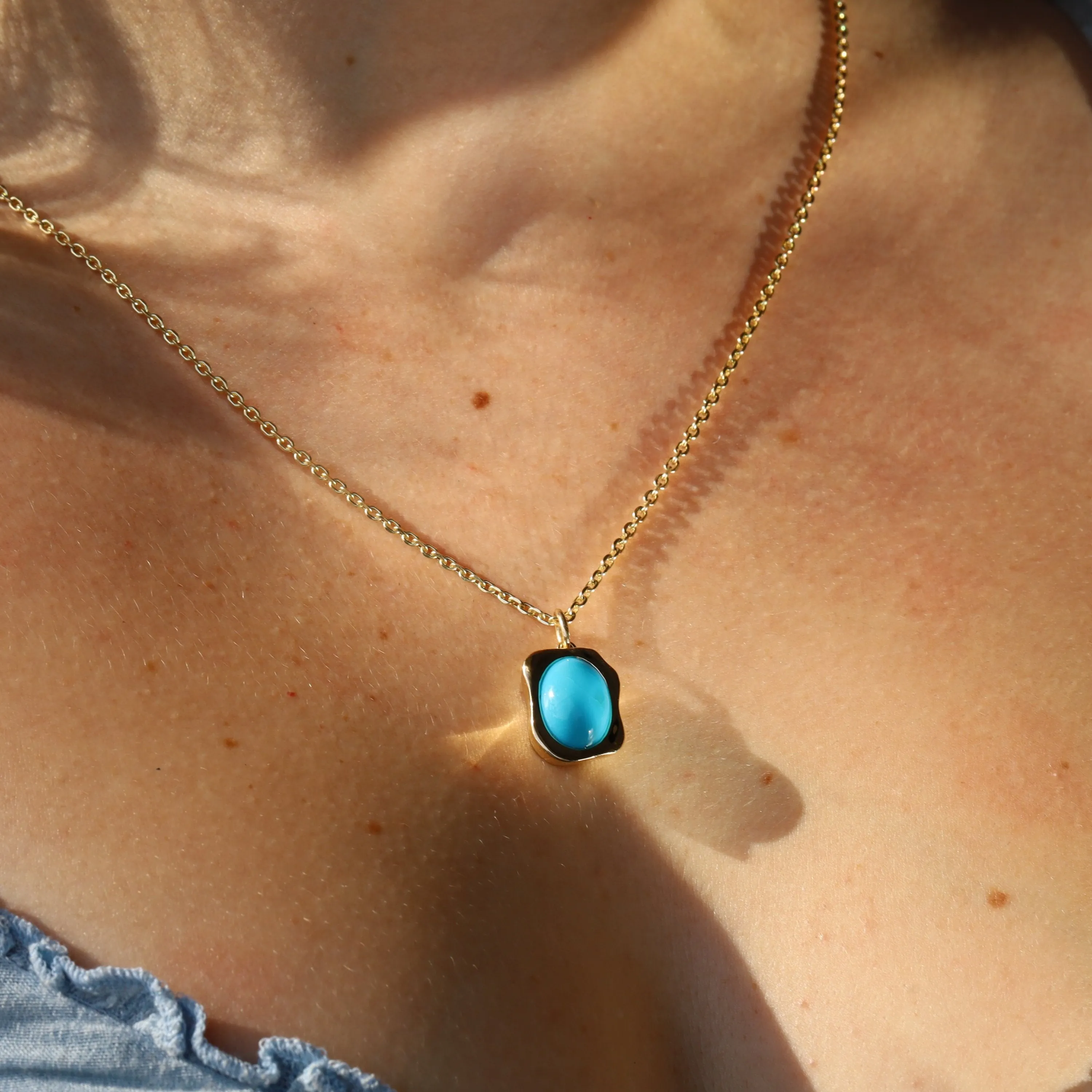 5.69ct Abstract Turquoise Bezel Pendant sold by Marrow Fine product image thumbnail 2