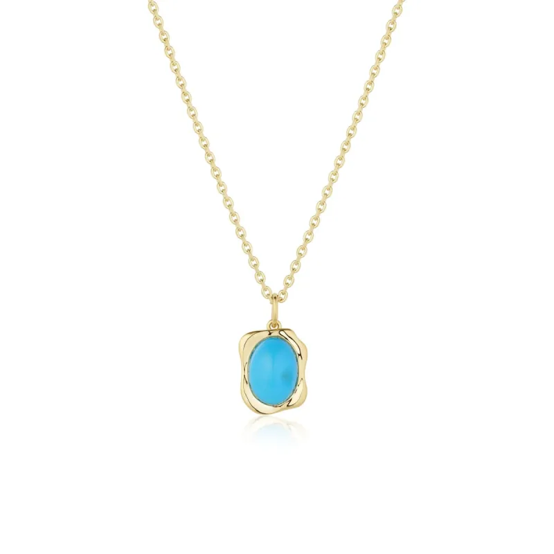 5.69ct Abstract Turquoise Bezel Pendant sold by Marrow Fine