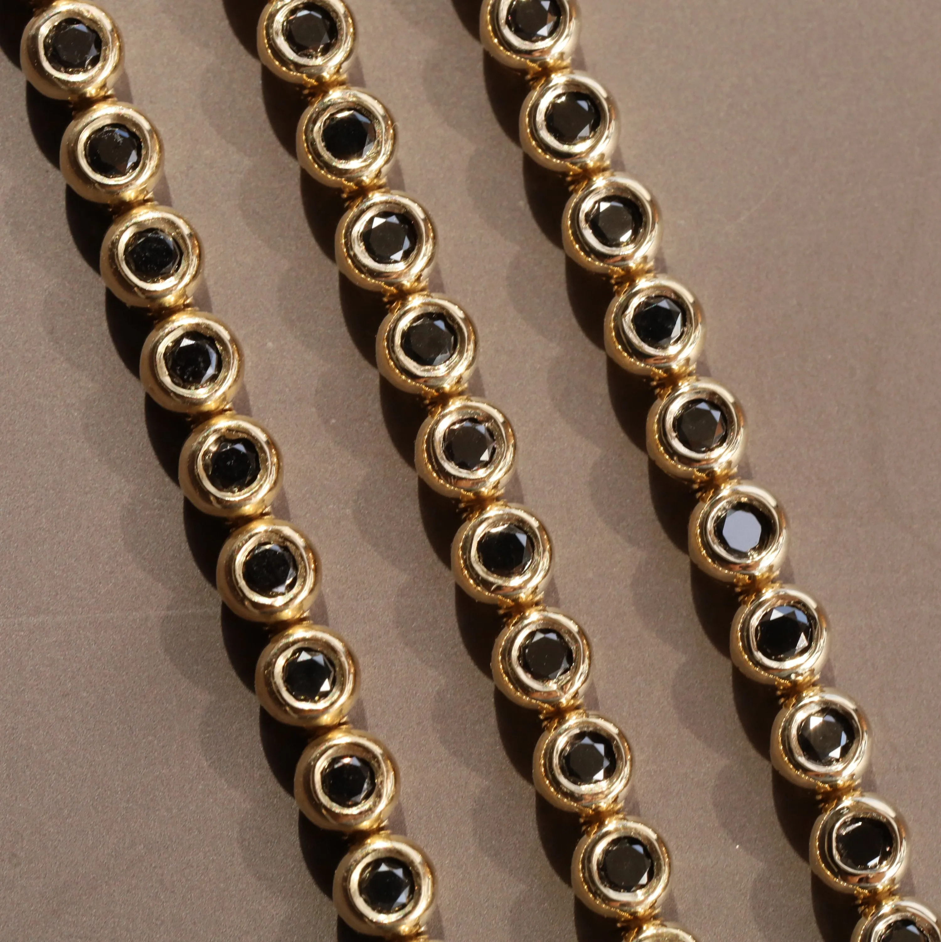 Black Diamond Bezeled Tennis Bracelet sold by Marrow Fine product image thumbnail 5