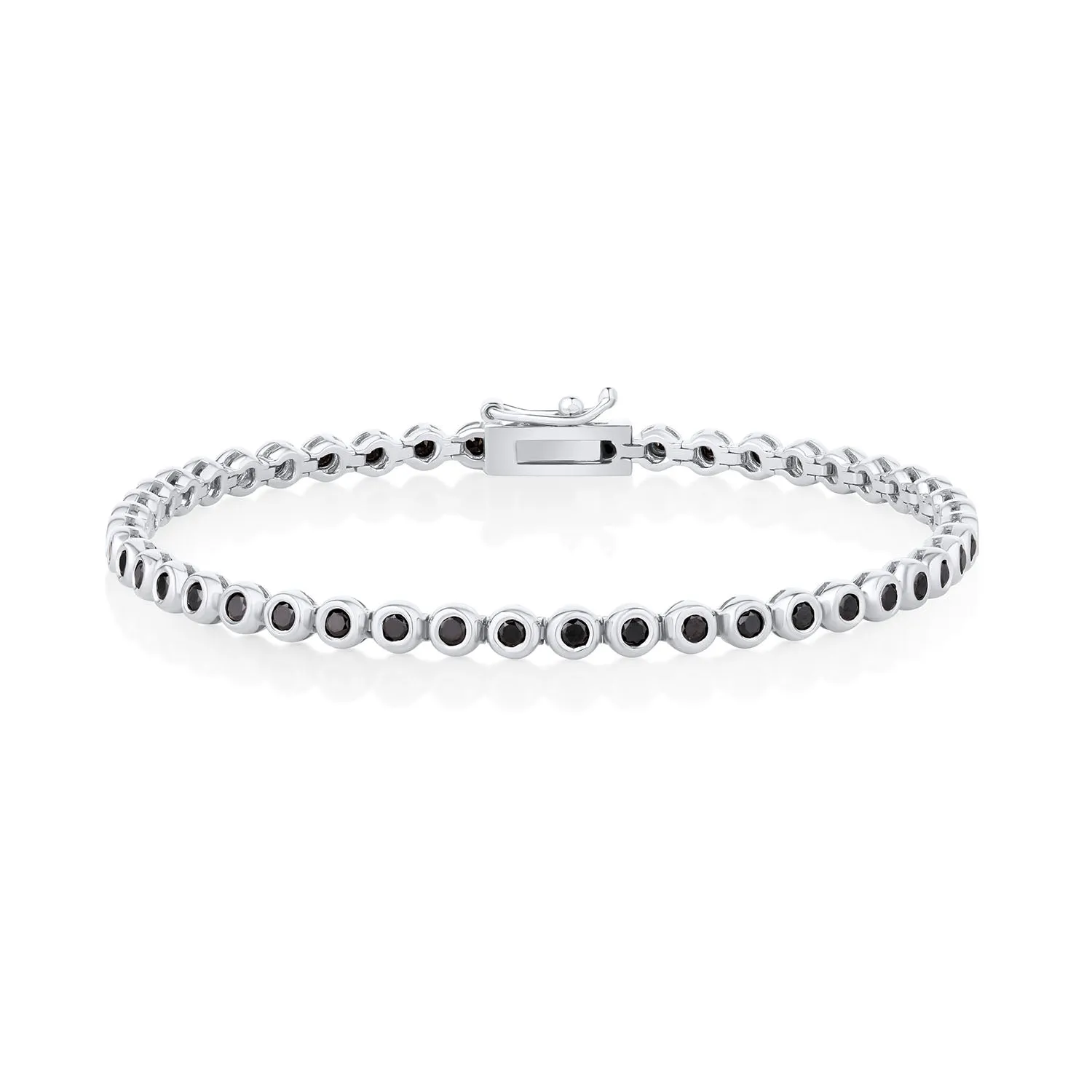Black Diamond Bezeled Tennis Bracelet sold by Marrow Fine product image thumbnail 4