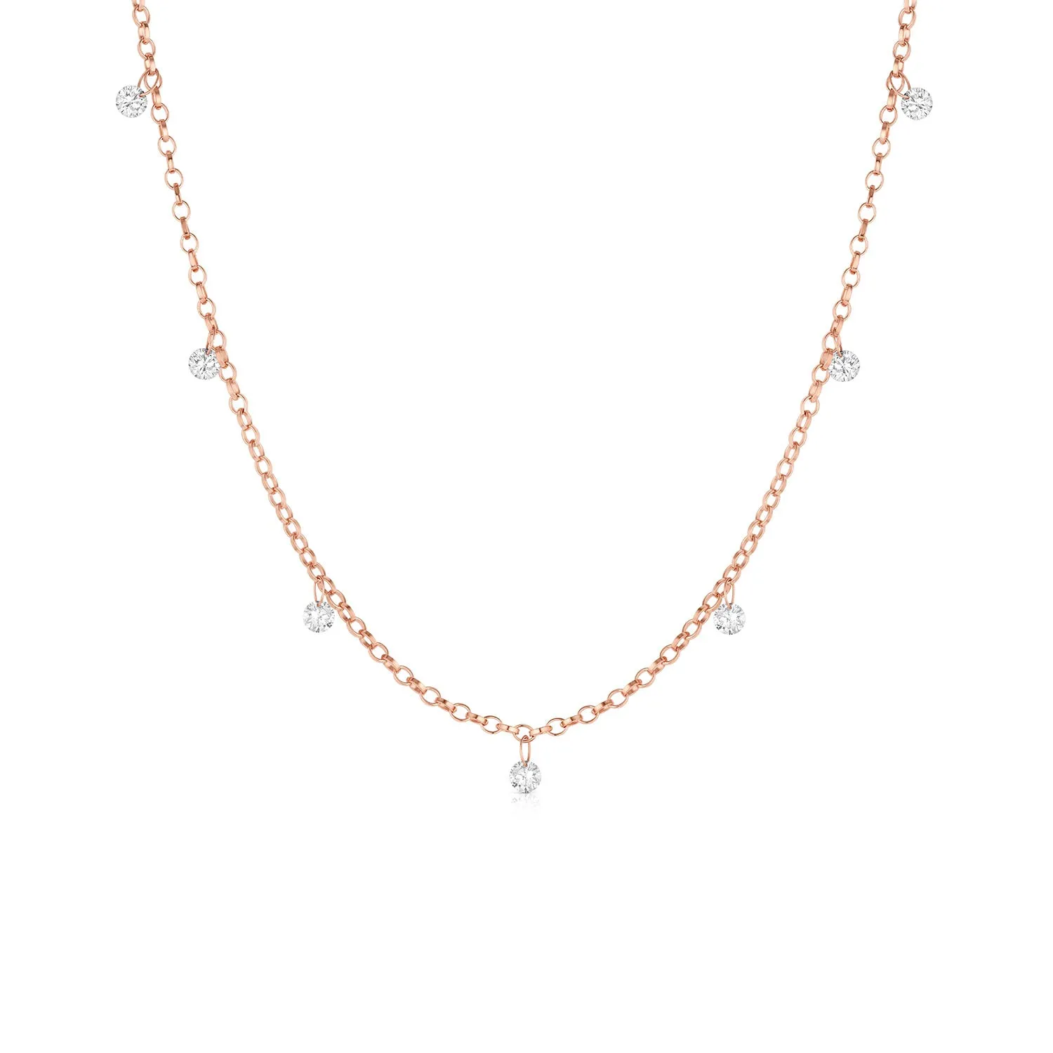 Seven Stone Diamond Drop Choker sold by Marrow Fine product image thumbnail 3