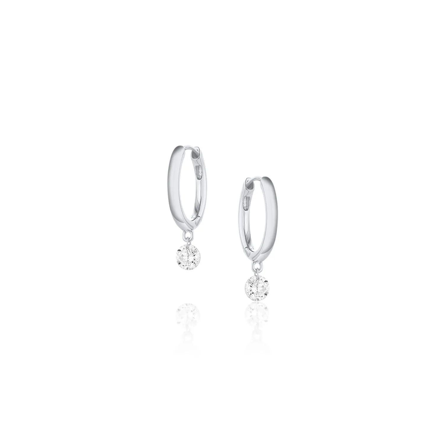 Diamond Drop Hoops sold by Marrow Fine product image thumbnail 4