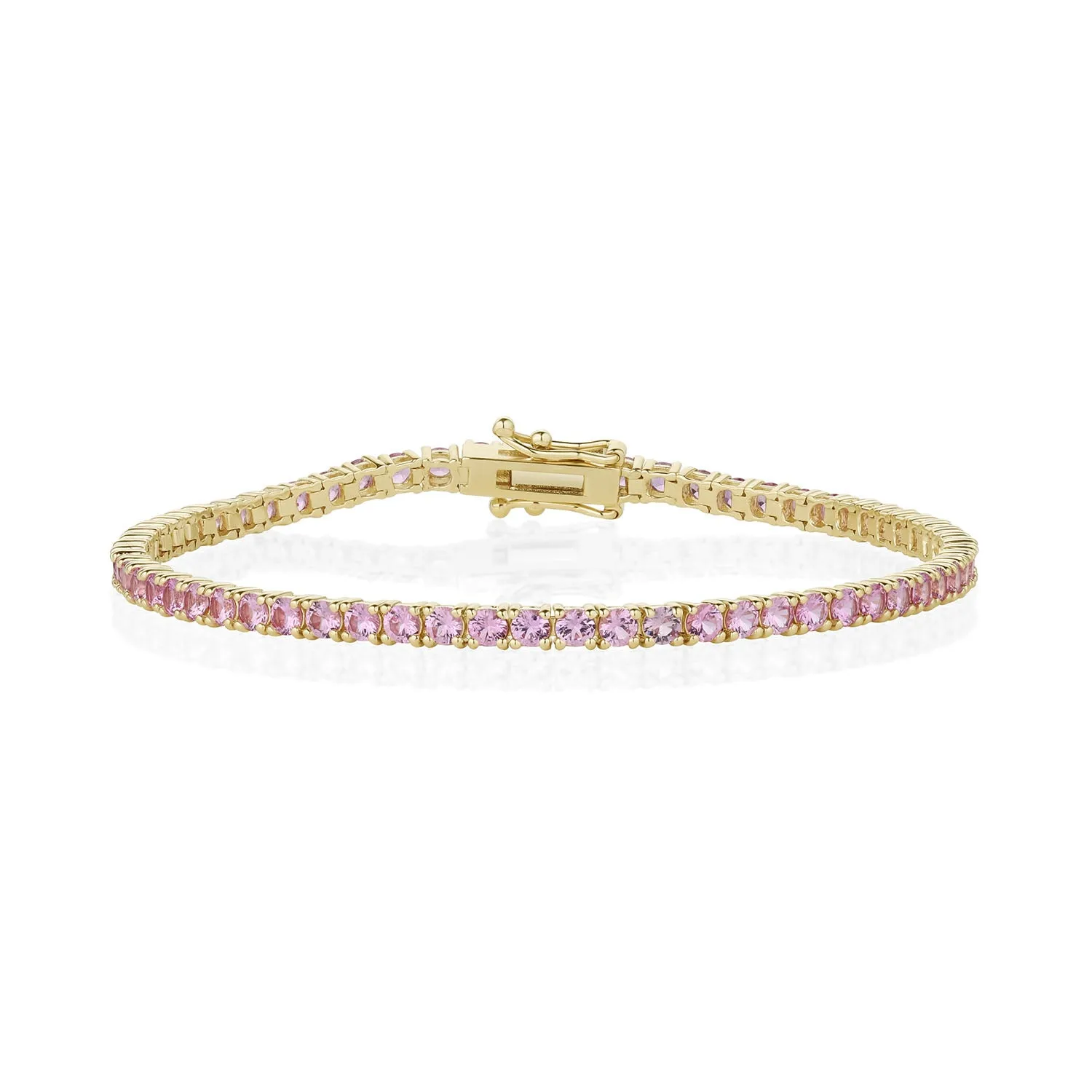 4.40ct Pink Sapphire Tennis Bracelet sold by Marrow Fine