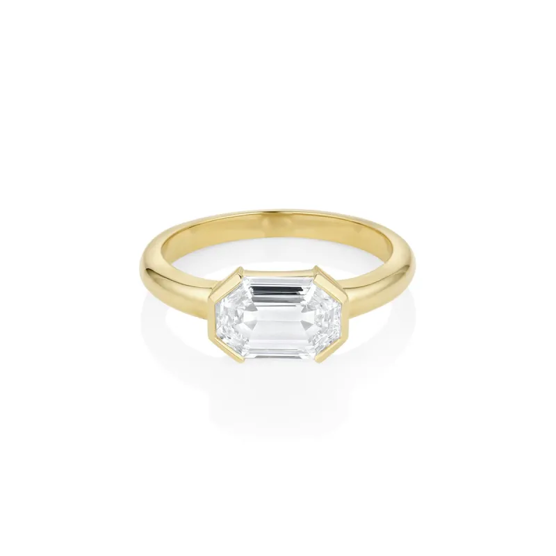 1.51ct Cut Cornered Emerald Cut Diamond Ring sold by Marrow Fine