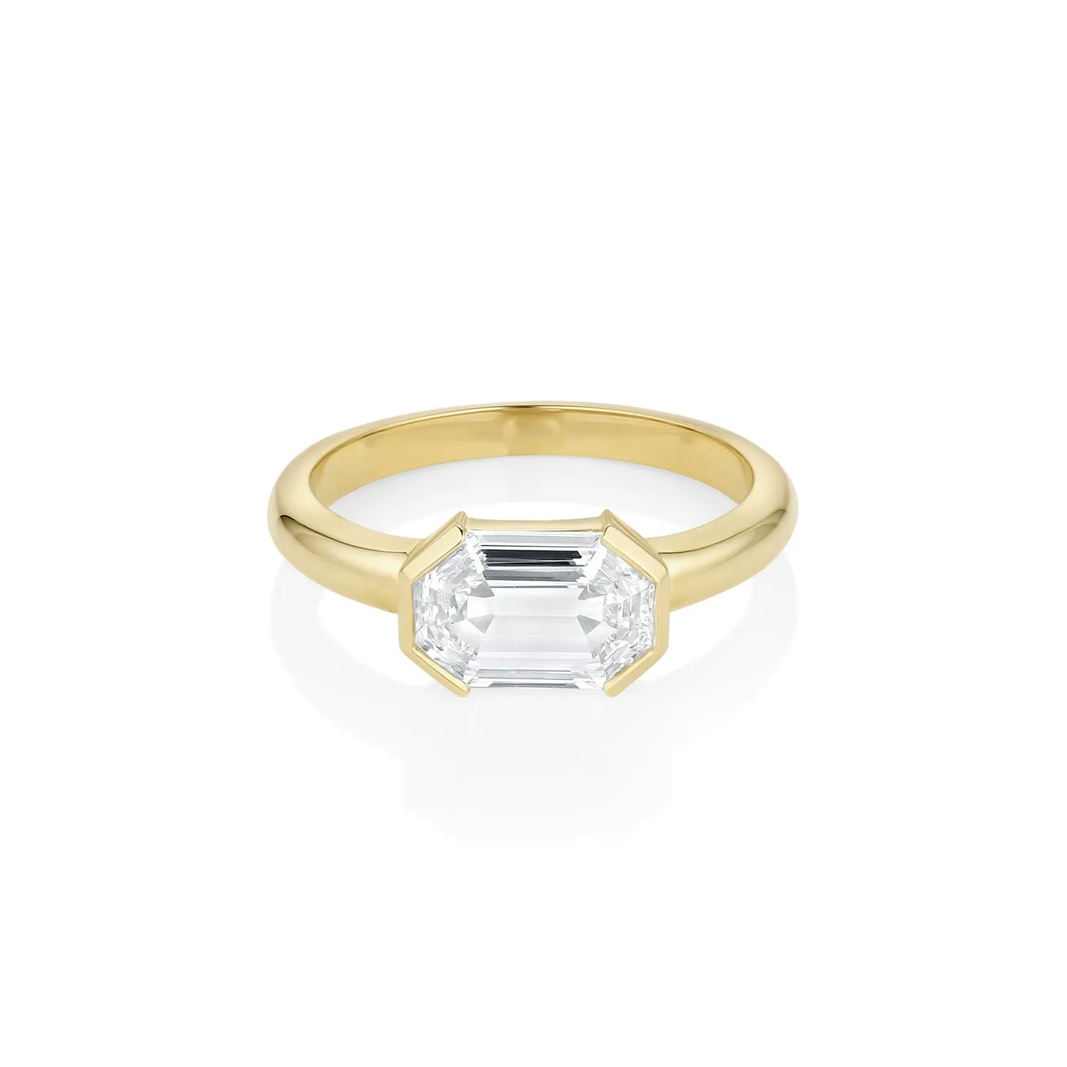 1.51ct Cut Cornered Emerald Cut Diamond Ring sold by Marrow Fine