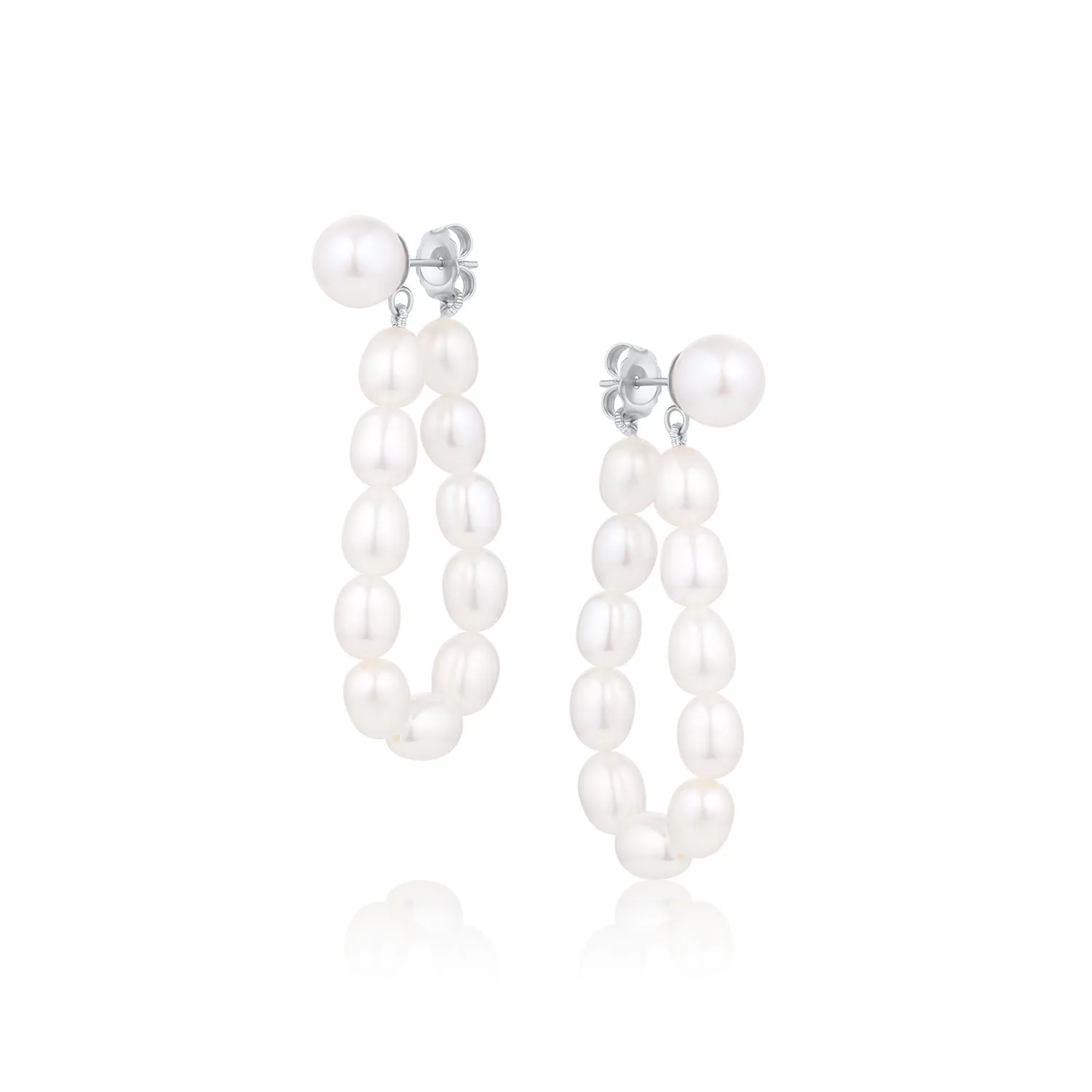 Teardrop Pearl Earrings sold by Marrow Fine product image thumbnail 4