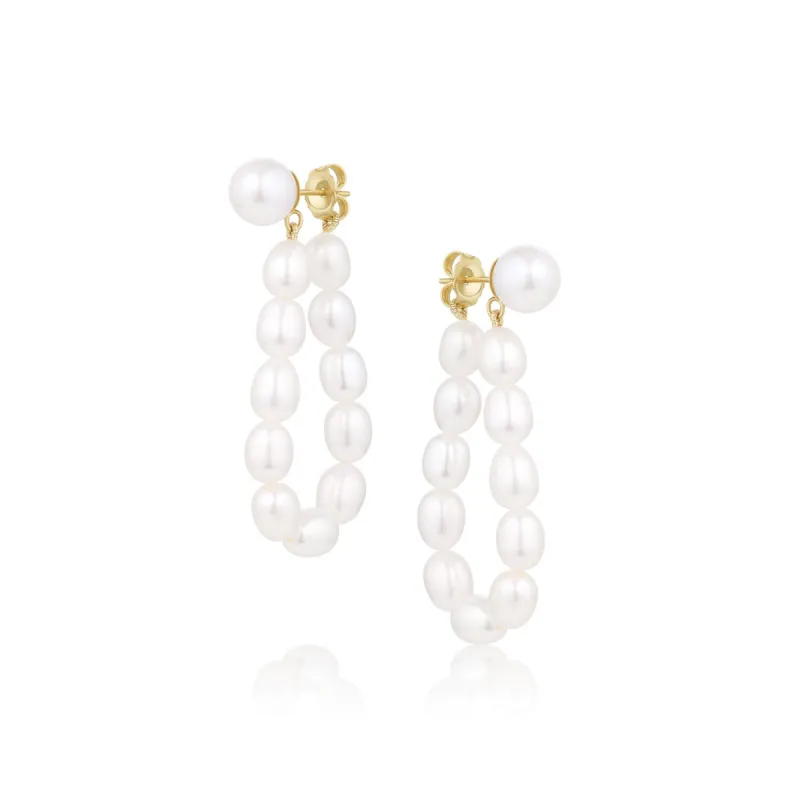 Teardrop Pearl Earrings sold by Marrow Fine