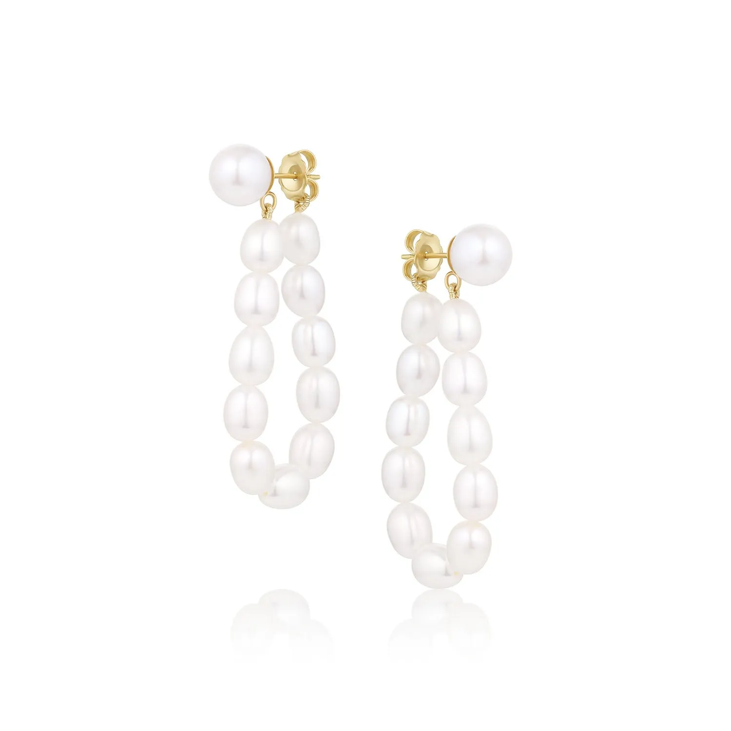 Teardrop Pearl Earrings sold by Marrow Fine