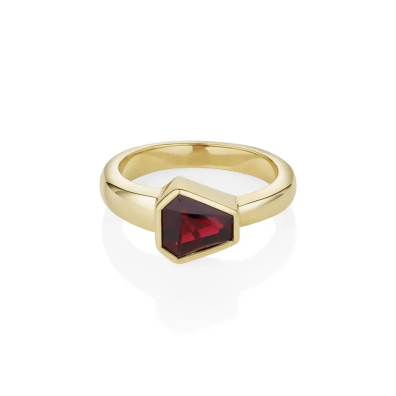 1.48ct Shield Garnet Cigar Band sold by Marrow Fine