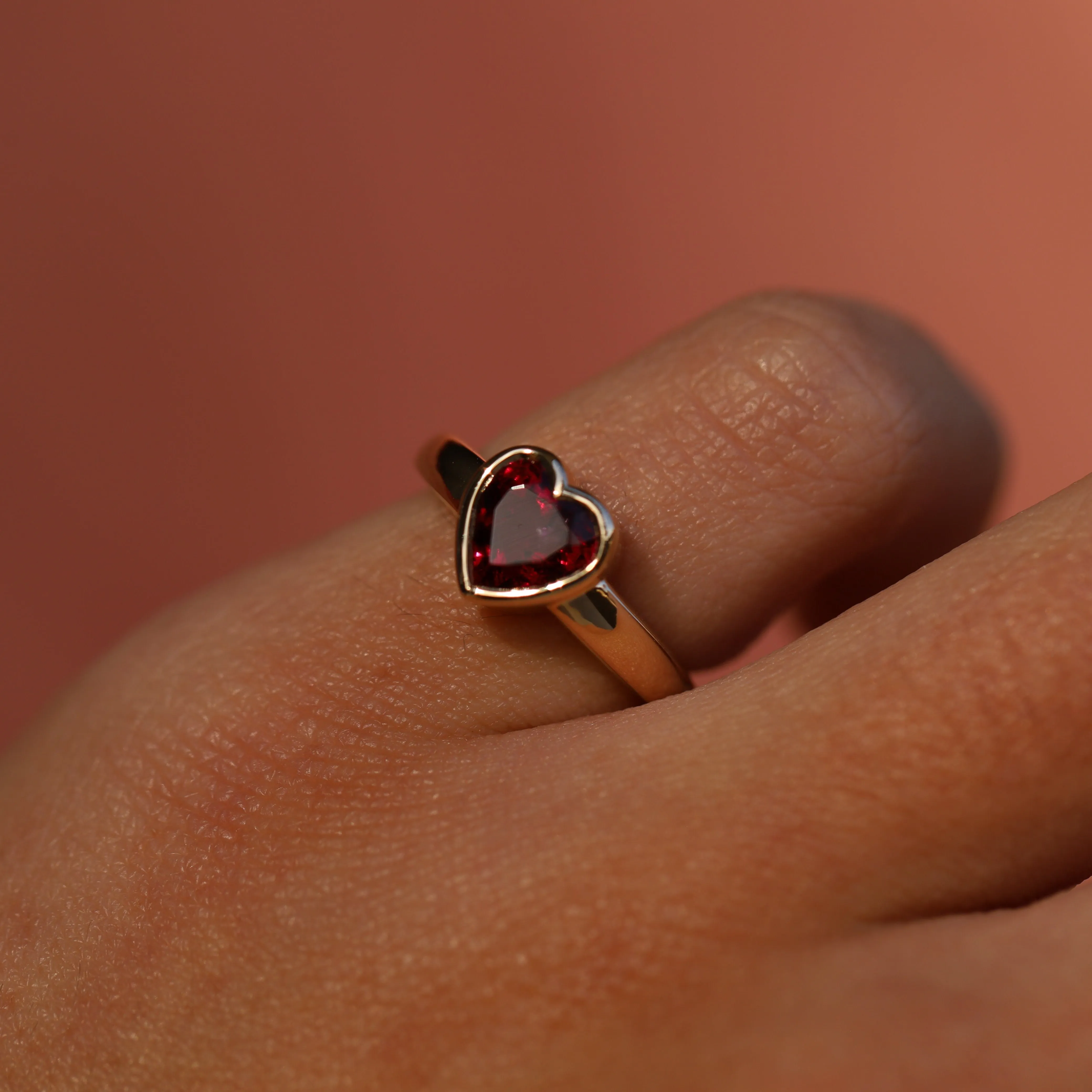 1.51ct Rhodolite Garnet Heart Ring sold by Marrow Fine product image thumbnail 2