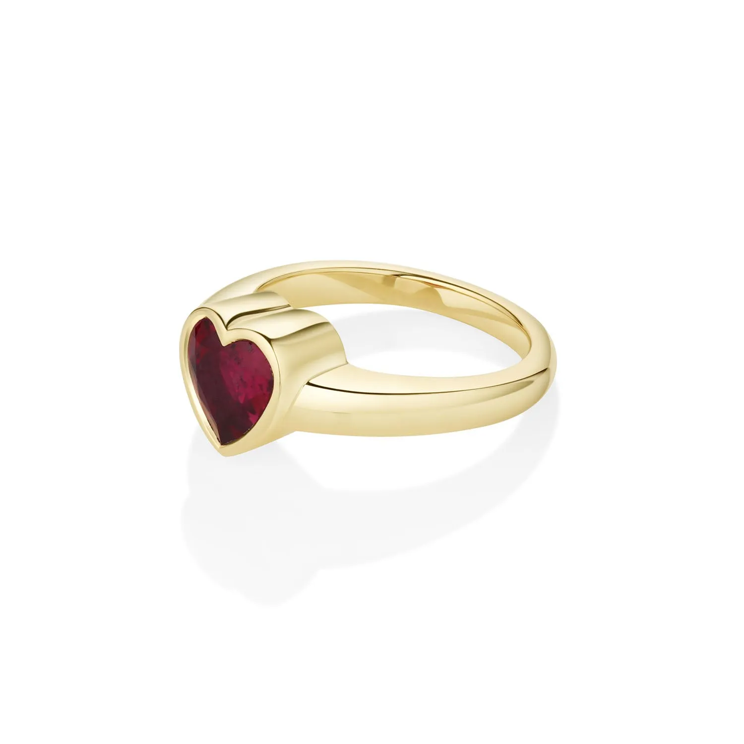 1.51ct Rhodolite Garnet Heart Ring sold by Marrow Fine product image thumbnail 3