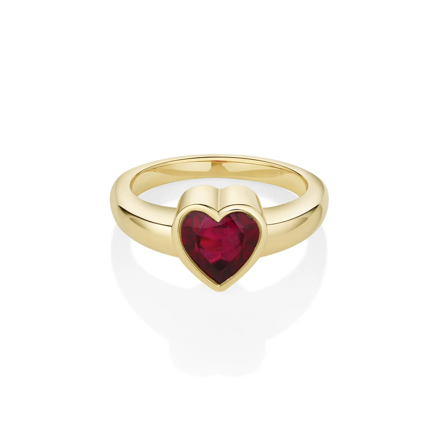 1.51ct Rhodolite Garnet Heart Ring sold by Marrow Fine
