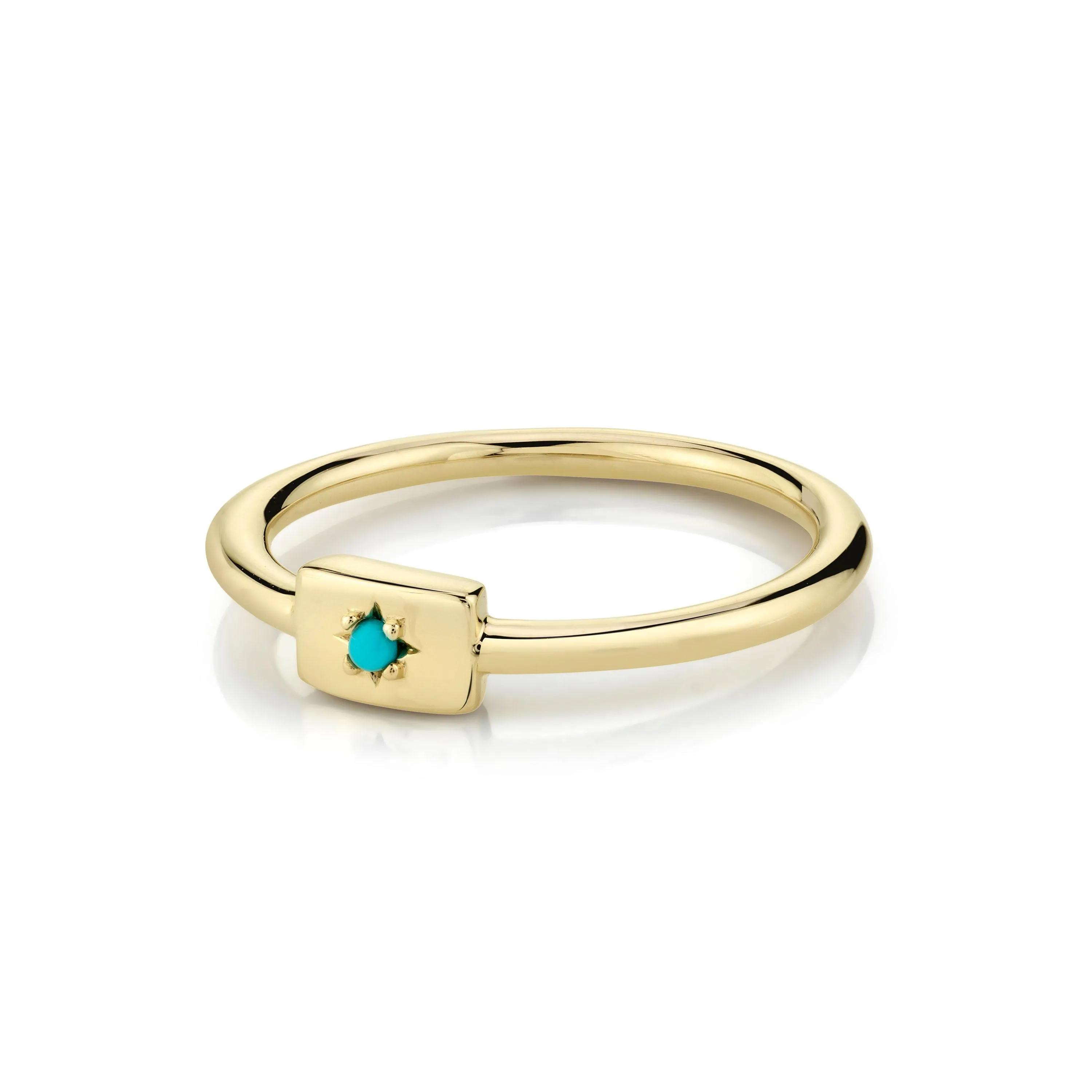 Turquoise Plate Stacking Ring - December sold by Marrow Fine product image thumbnail 3