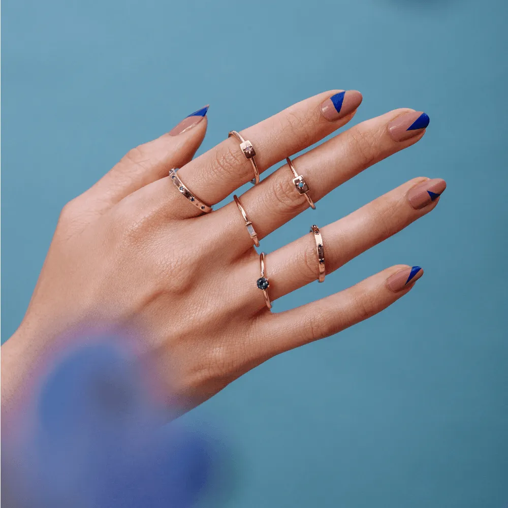 Turquoise Plate Stacking Ring - December sold by Marrow Fine product image thumbnail 2