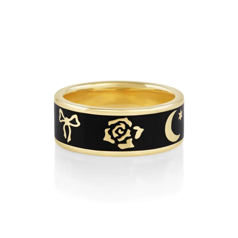 Seven Fortunes - Black Enamel sold by Marrow Fine