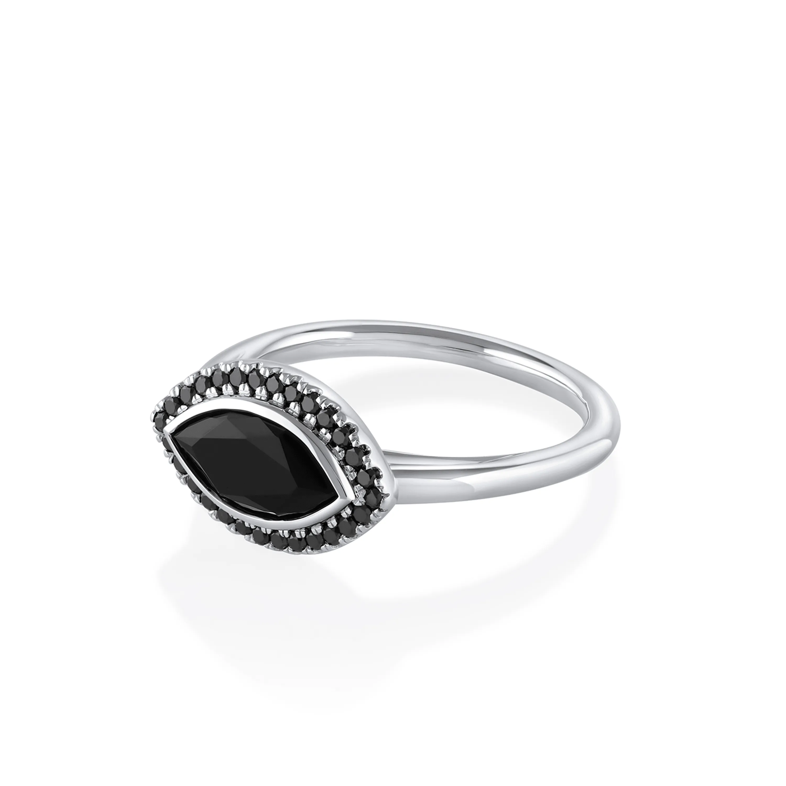 Paint It Black Perfect Halo Ring sold by Marrow Fine product image thumbnail 5
