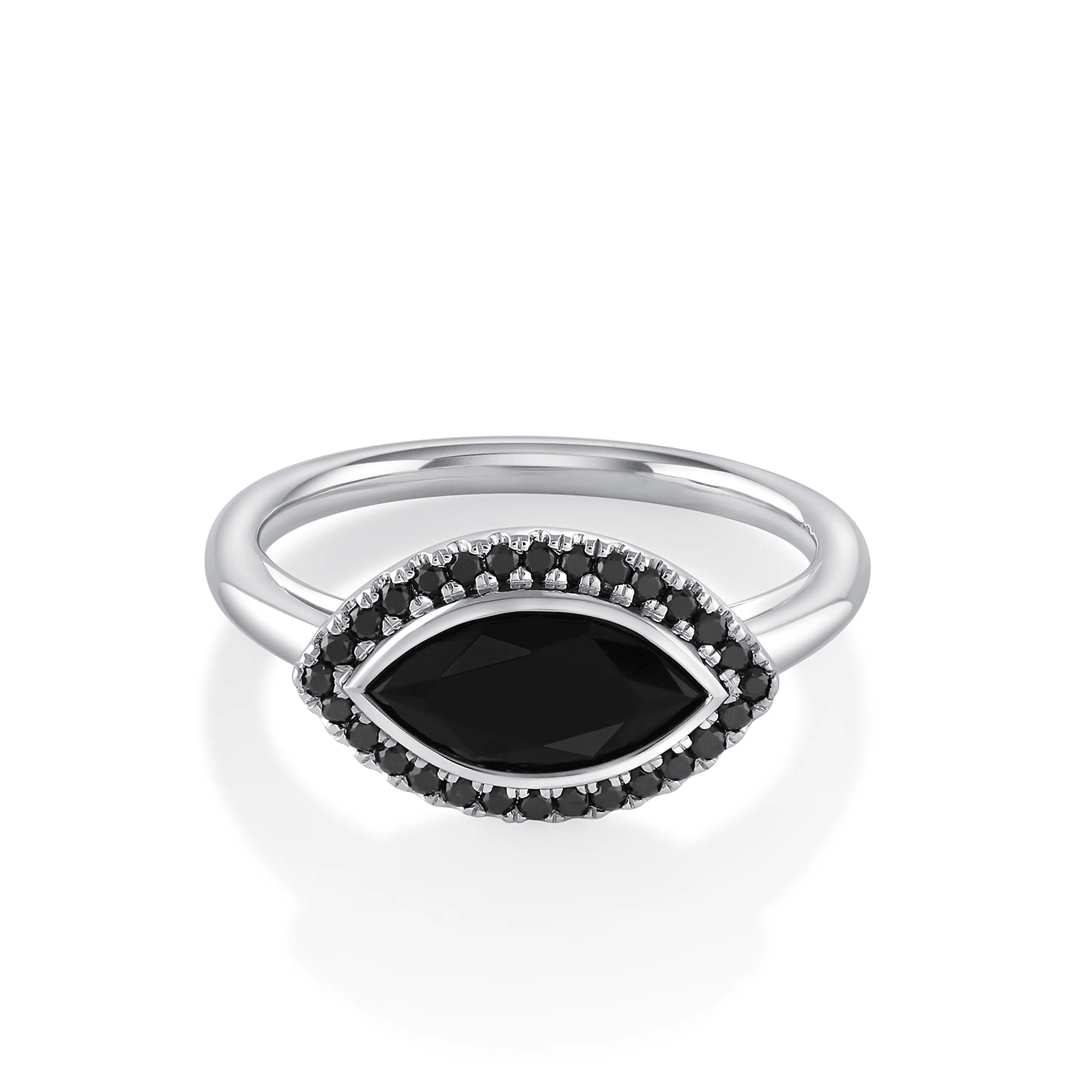 Paint It Black Perfect Halo Ring sold by Marrow Fine product image thumbnail 4