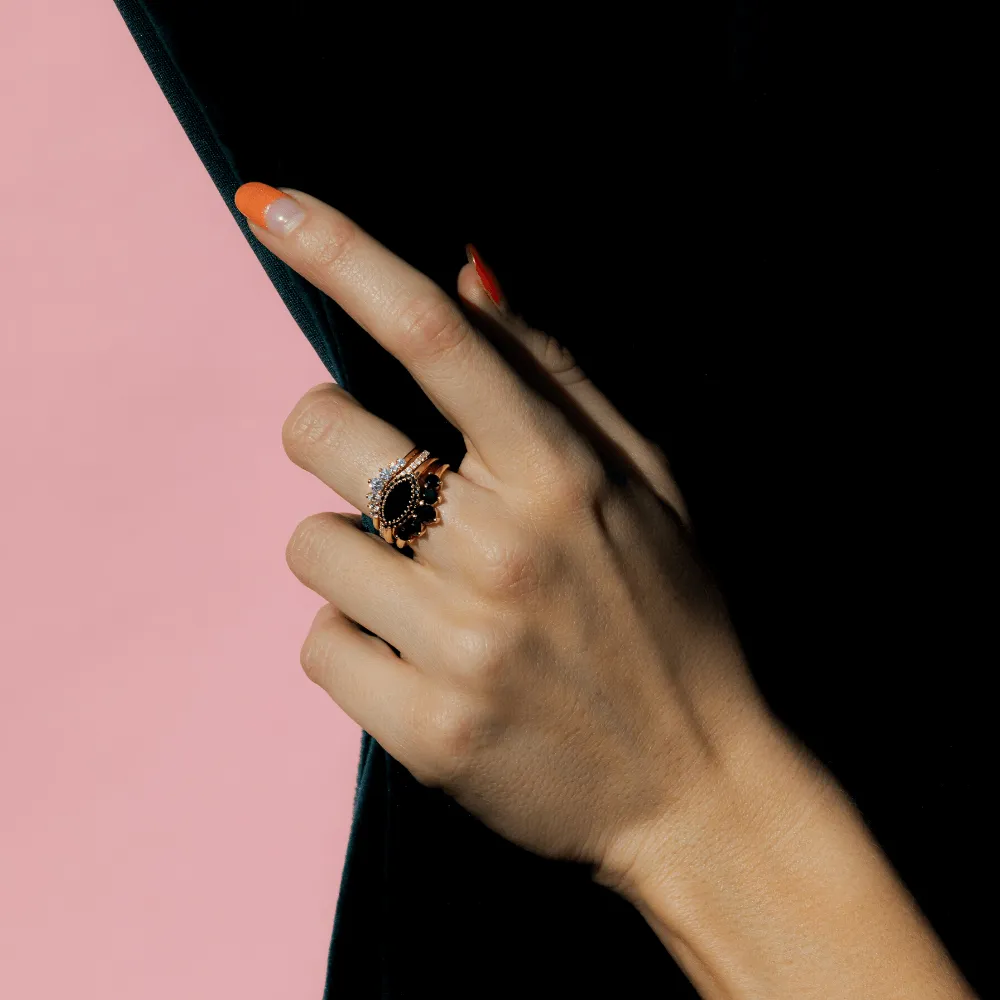 Paint It Black Perfect Halo Ring sold by Marrow Fine product image thumbnail 2