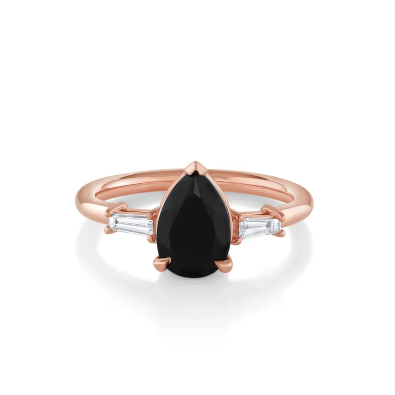 Norah Black Onyx & Diamond Ring sold by Marrow Fine