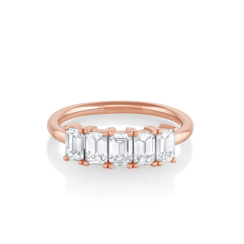 White Diamond Esmé Emerald Cut Band sold by Marrow Fine