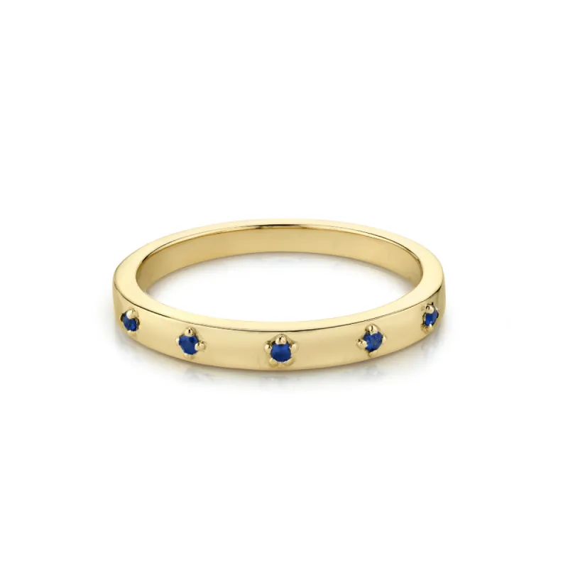 Sapphire Star Set Stacking Ring - September sold by Marrow Fine