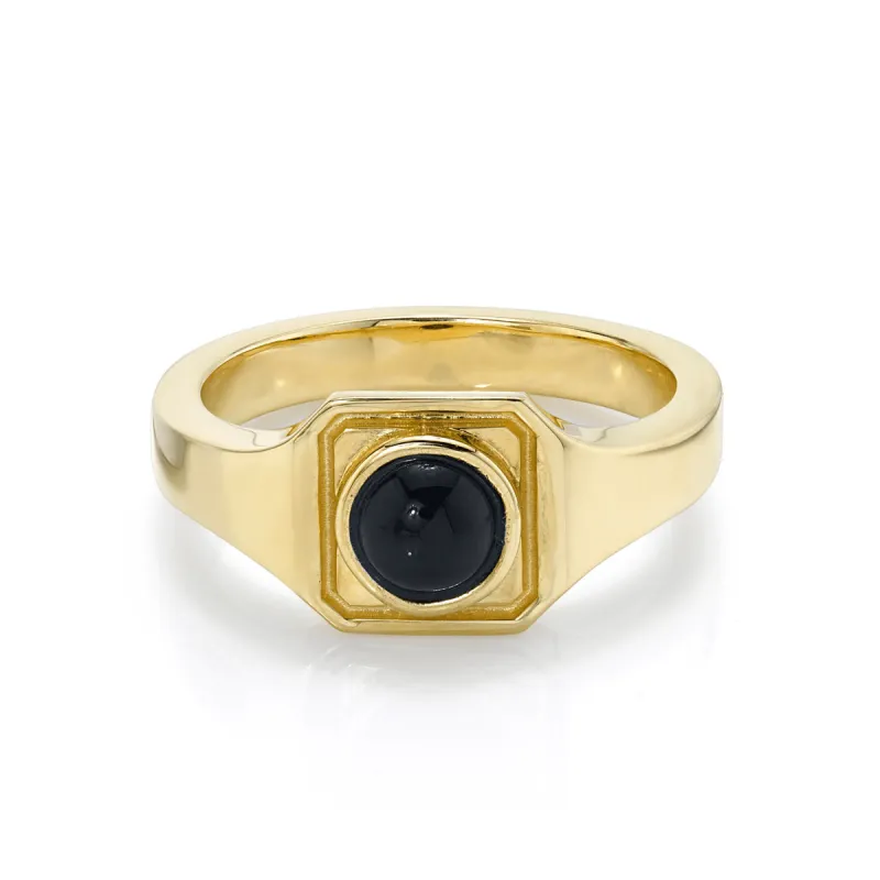 Black Onyx Boyfriend Signet Ring sold by Marrow Fine