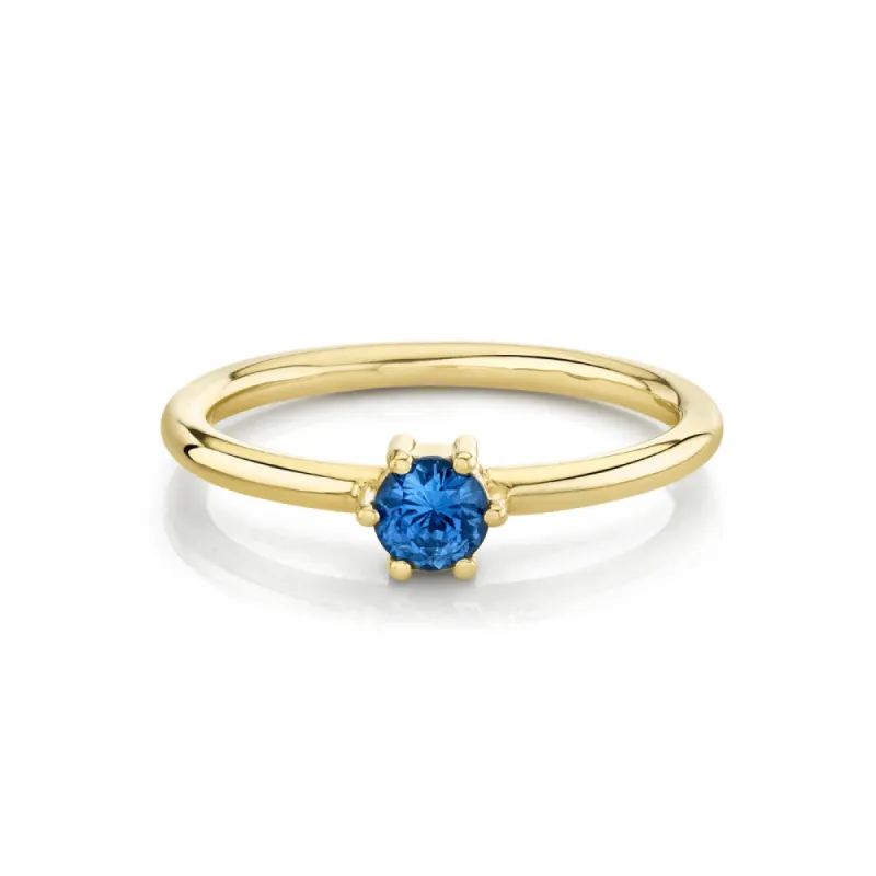 Sapphire Solitaire Stacking Ring - September sold by Marrow Fine