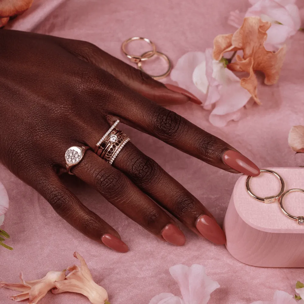 Diamond Solitaire Stacking Ring - April sold by Marrow Fine product image thumbnail 2