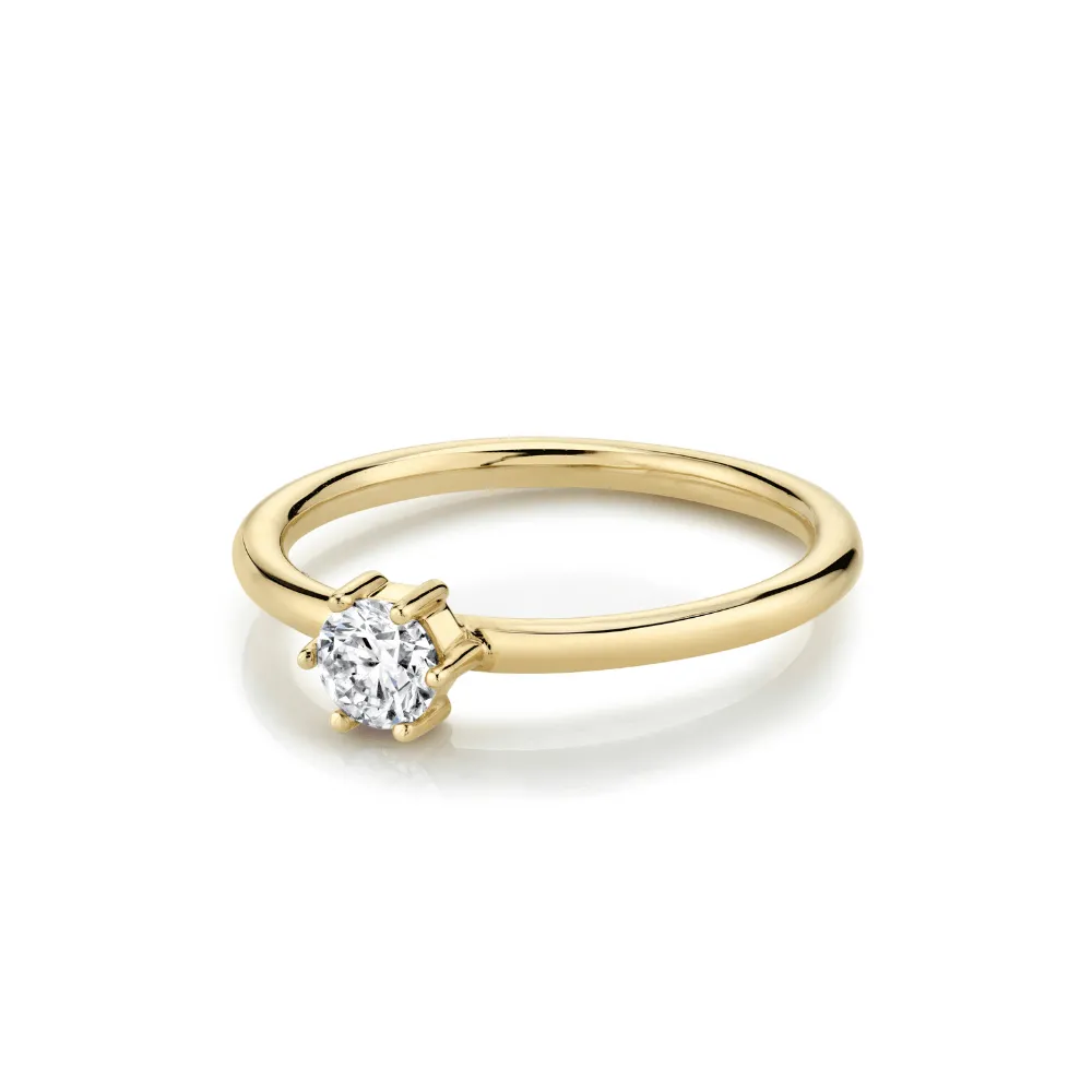 Diamond Solitaire Stacking Ring - April sold by Marrow Fine product image thumbnail 3