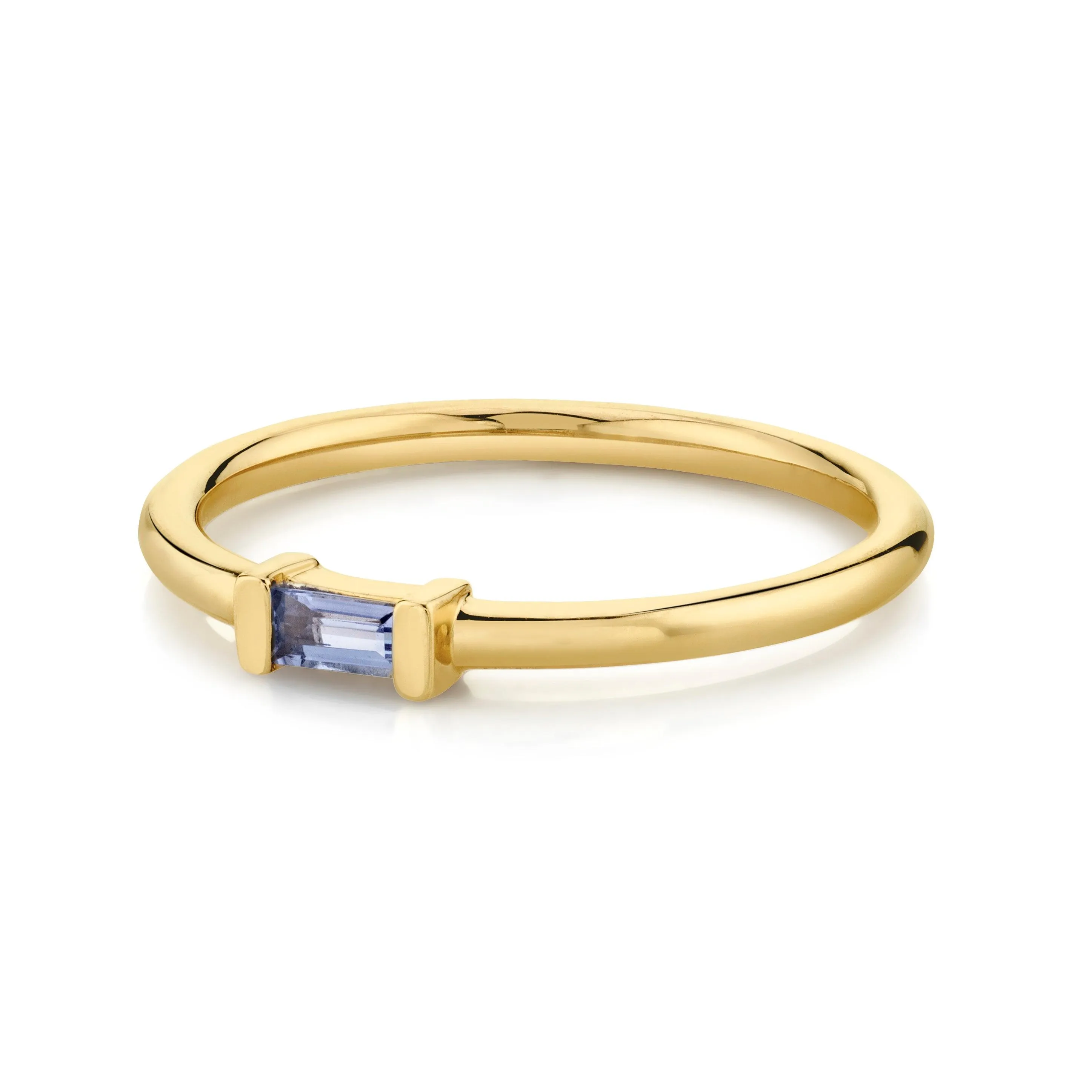 Tanzanite Straight Baguette Stacking Ring - December sold by Marrow Fine product image thumbnail 2