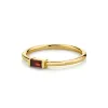 Garnet Straight Baguette Stacking Ring - January sold by Marrow Fine