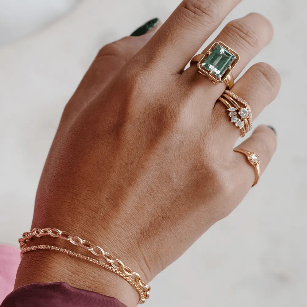 Violet Small Oval Chain Bracelet sold by Marrow Fine product image thumbnail 2