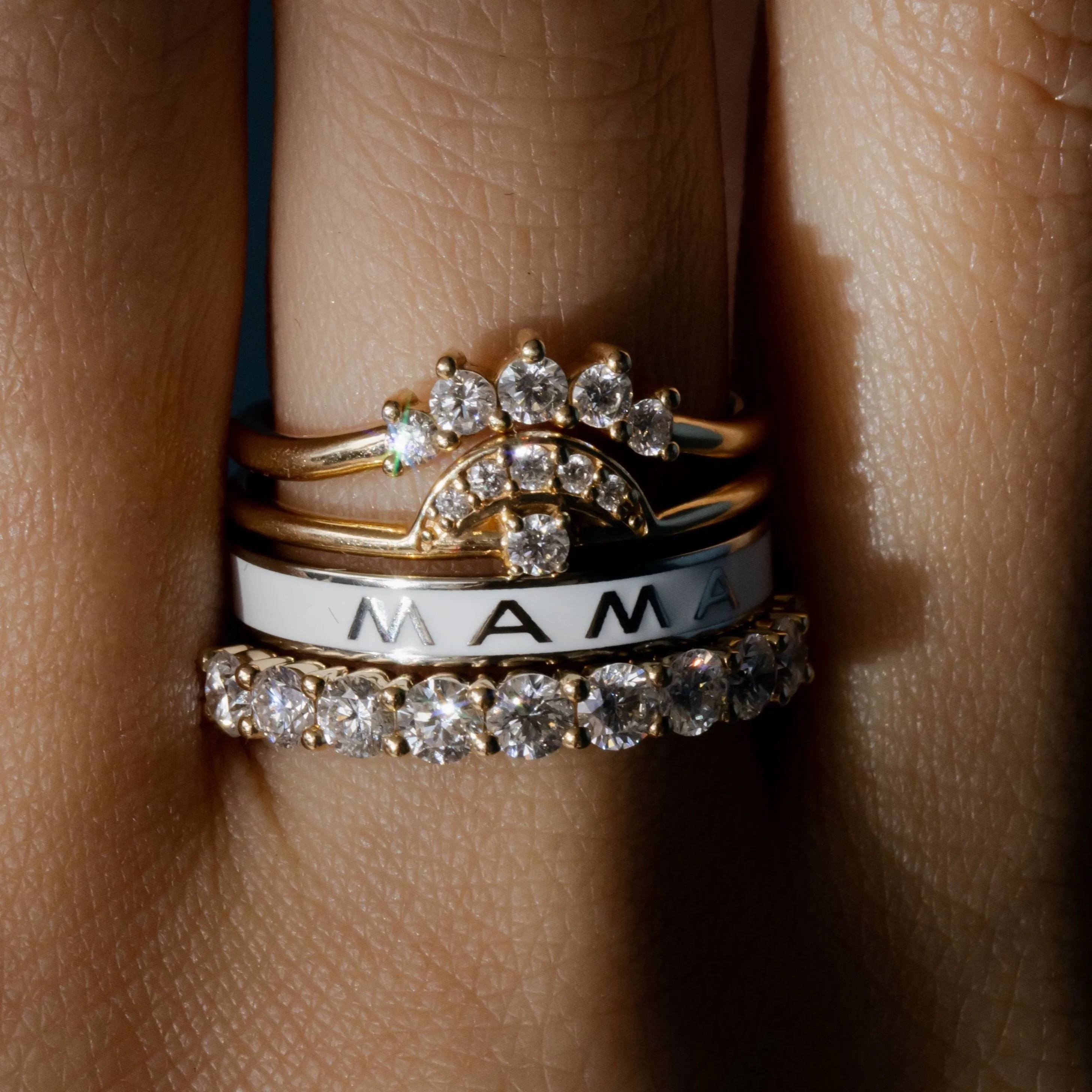 Mama Enamel Band - White Enamel sold by Marrow Fine product image thumbnail 3