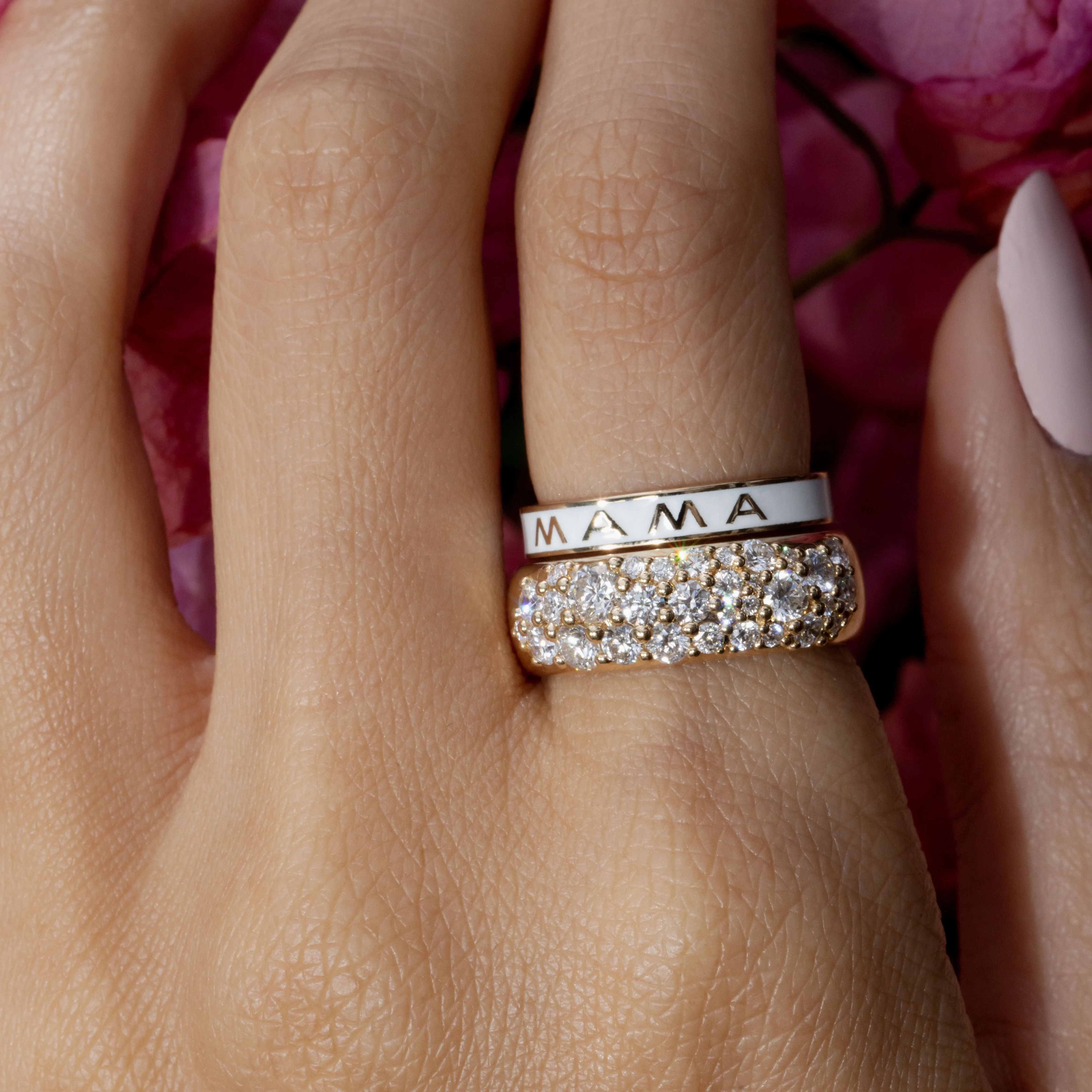 Mama Enamel Band - White Enamel sold by Marrow Fine product image thumbnail 2