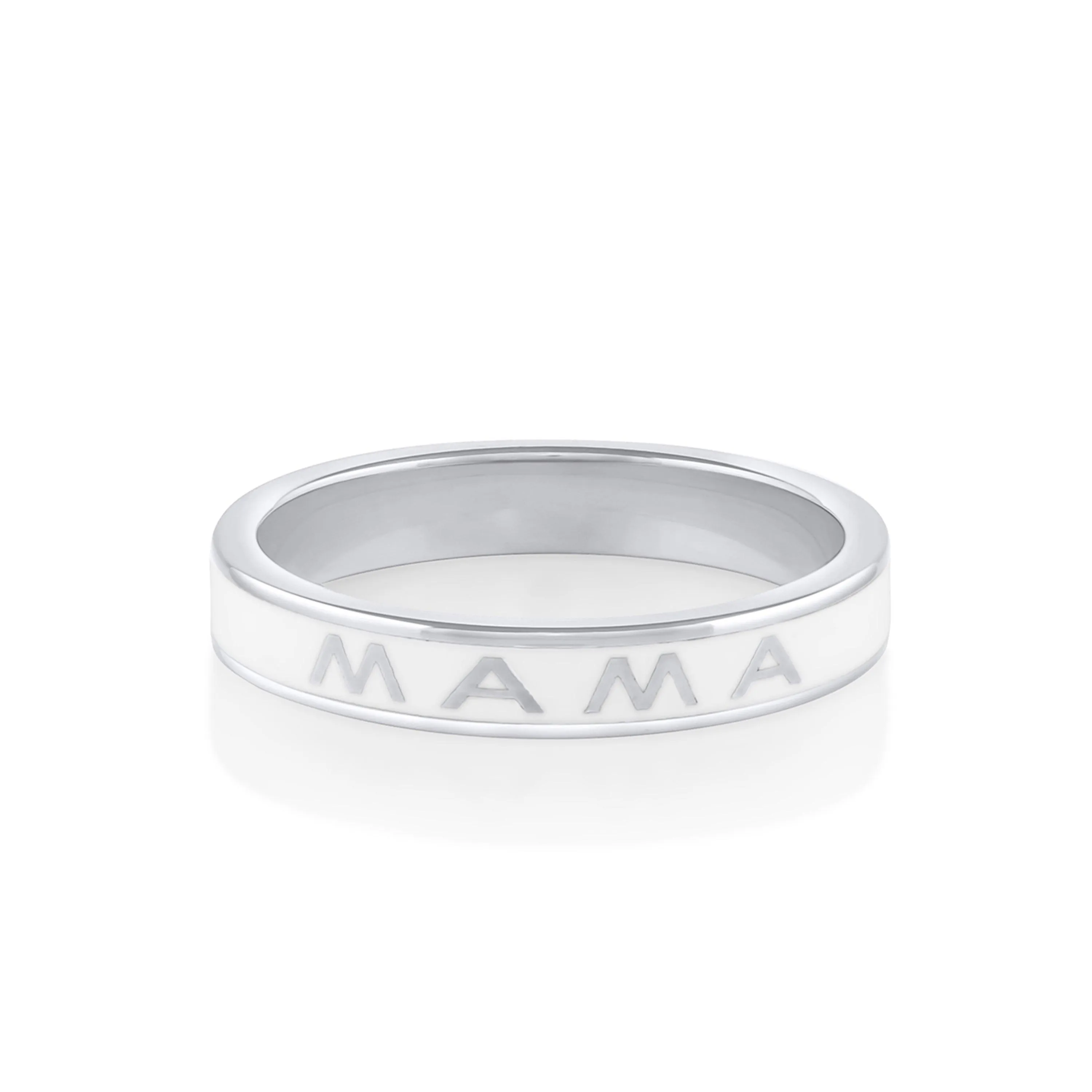 Mama Enamel Band - White Enamel sold by Marrow Fine product image thumbnail 5