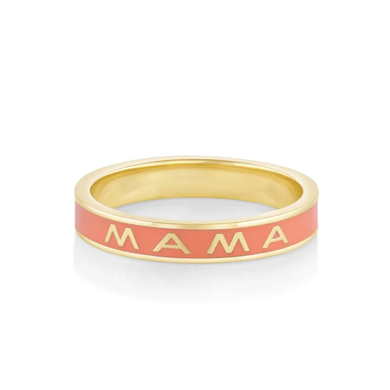 Mama Enamel Band - Melon Enamel sold by Marrow Fine