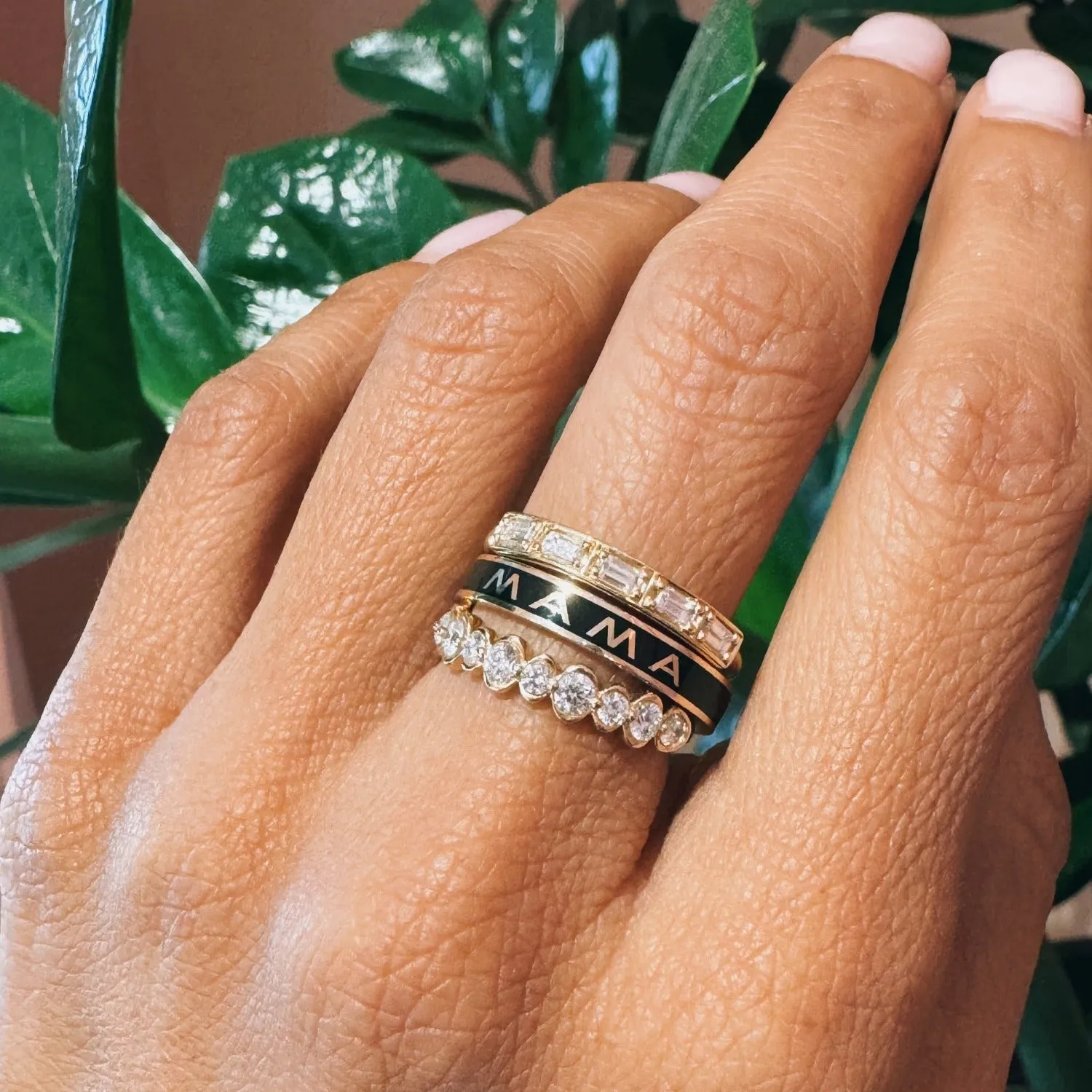 Mama Enamel Band - Black Enamel sold by Marrow Fine product image thumbnail 3