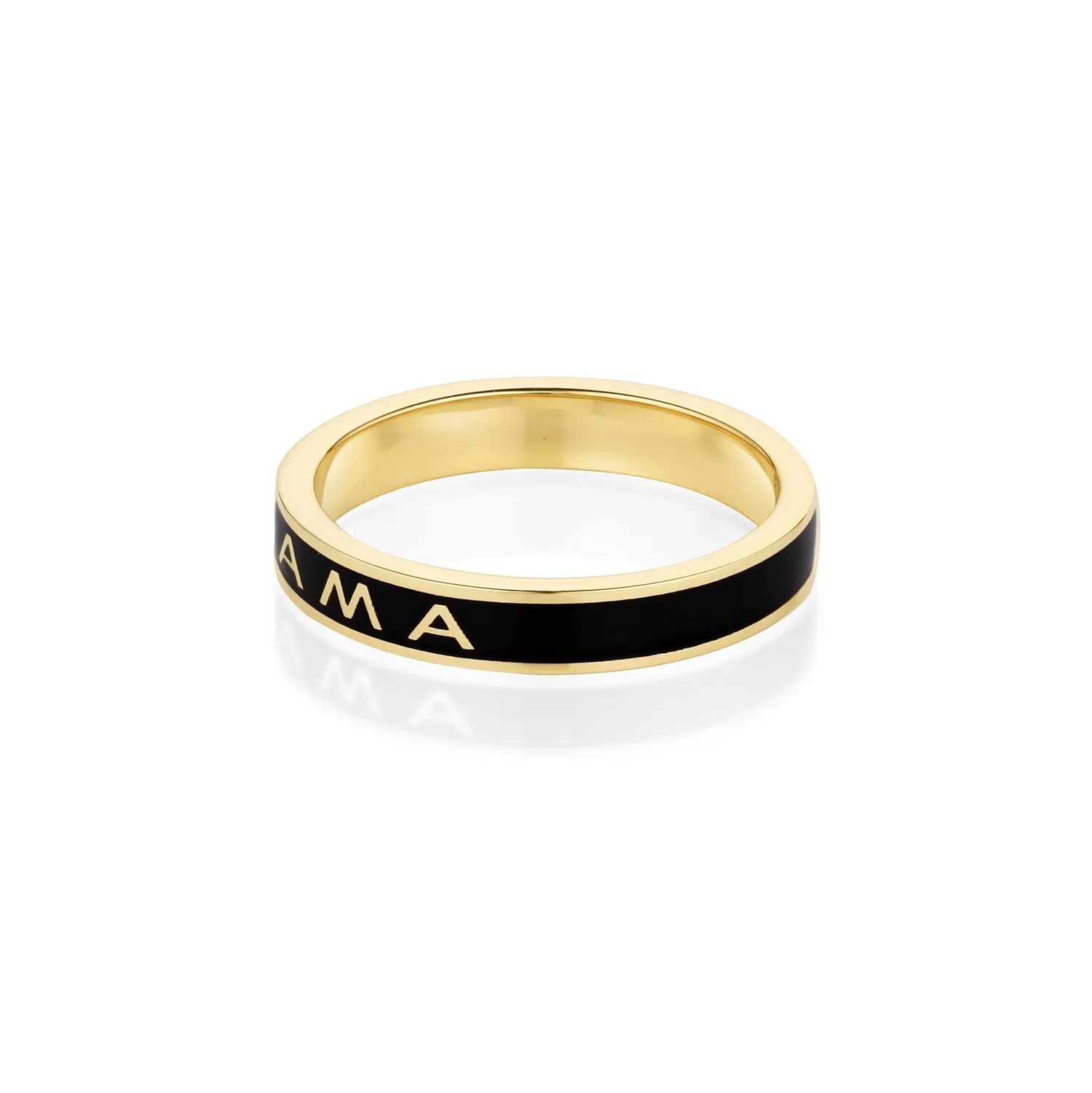 Mama Enamel Band - Black Enamel sold by Marrow Fine product image thumbnail 2