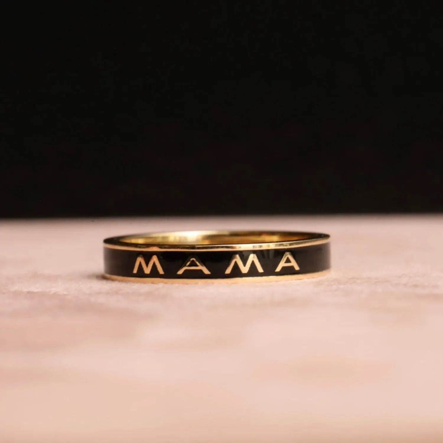 Mama Enamel Band - Black Enamel sold by Marrow Fine product image thumbnail 4