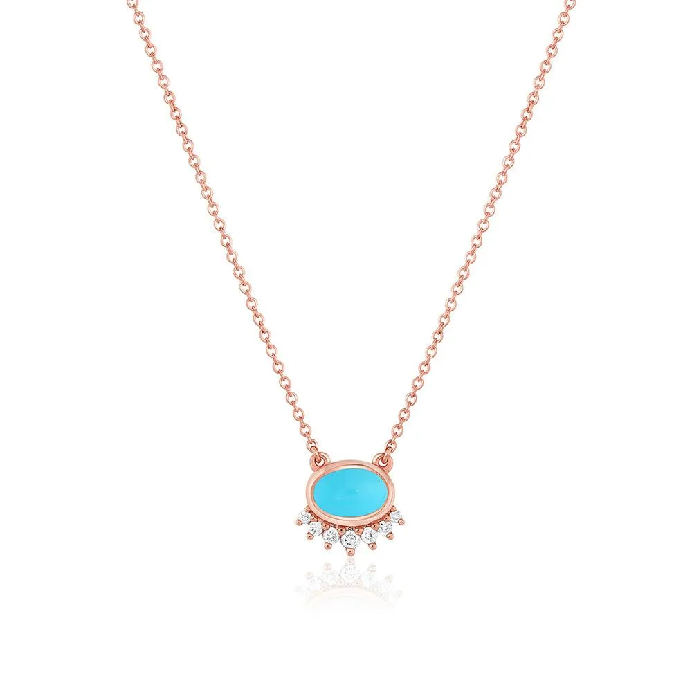 Turquoise & White Diamond Sunrise Choker sold by Marrow Fine product image thumbnail 3