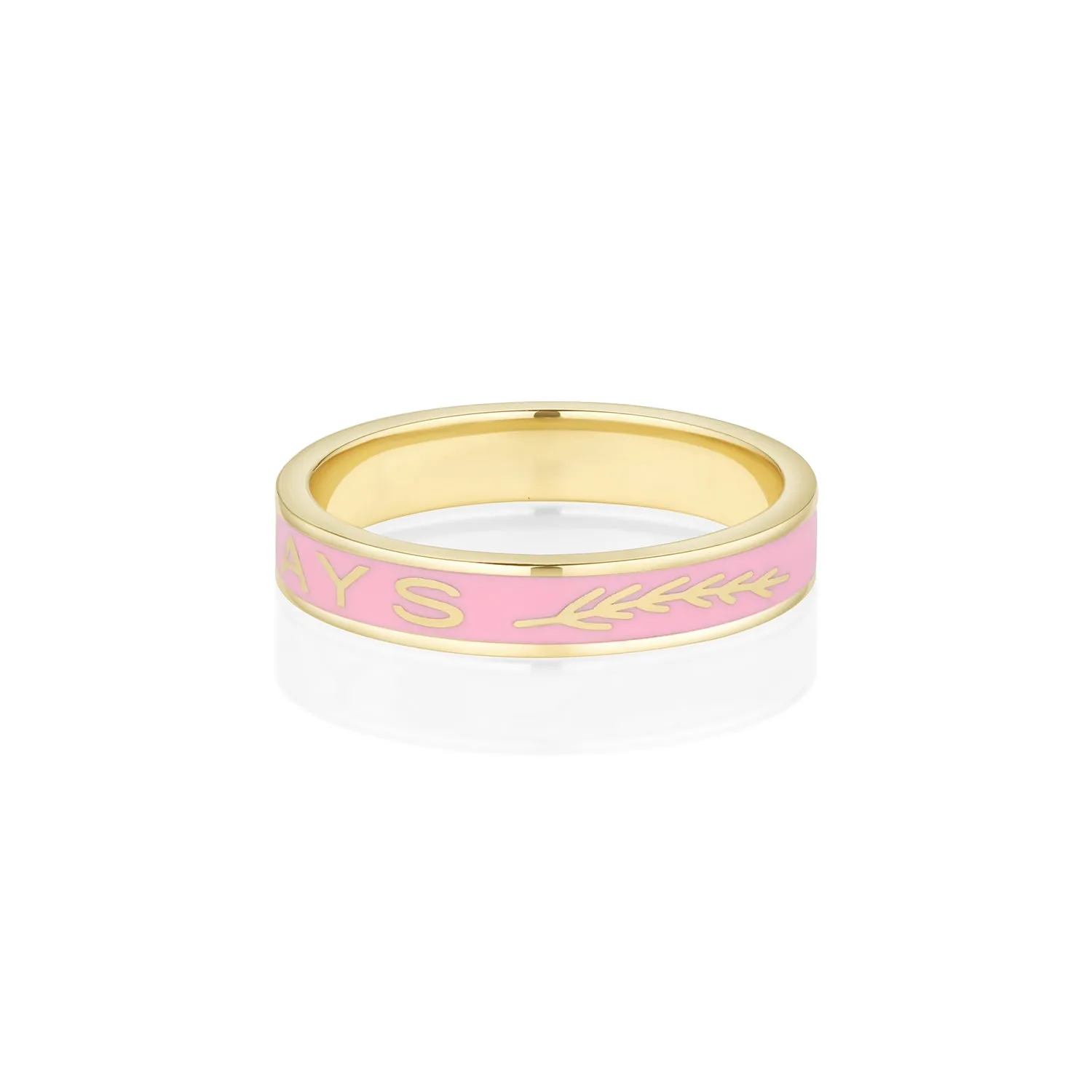 "Always" Gold Memory Ring - Pink Enamel sold by Marrow Fine product image thumbnail 5
