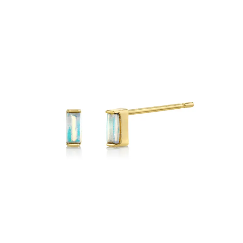 Opal Baguette Stud Earrings - October sold by Marrow Fine