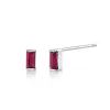 Ruby Baguette Stud Earrings - July sold by Marrow Fine