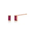 Ruby Baguette Stud Earrings - July sold by Marrow Fine