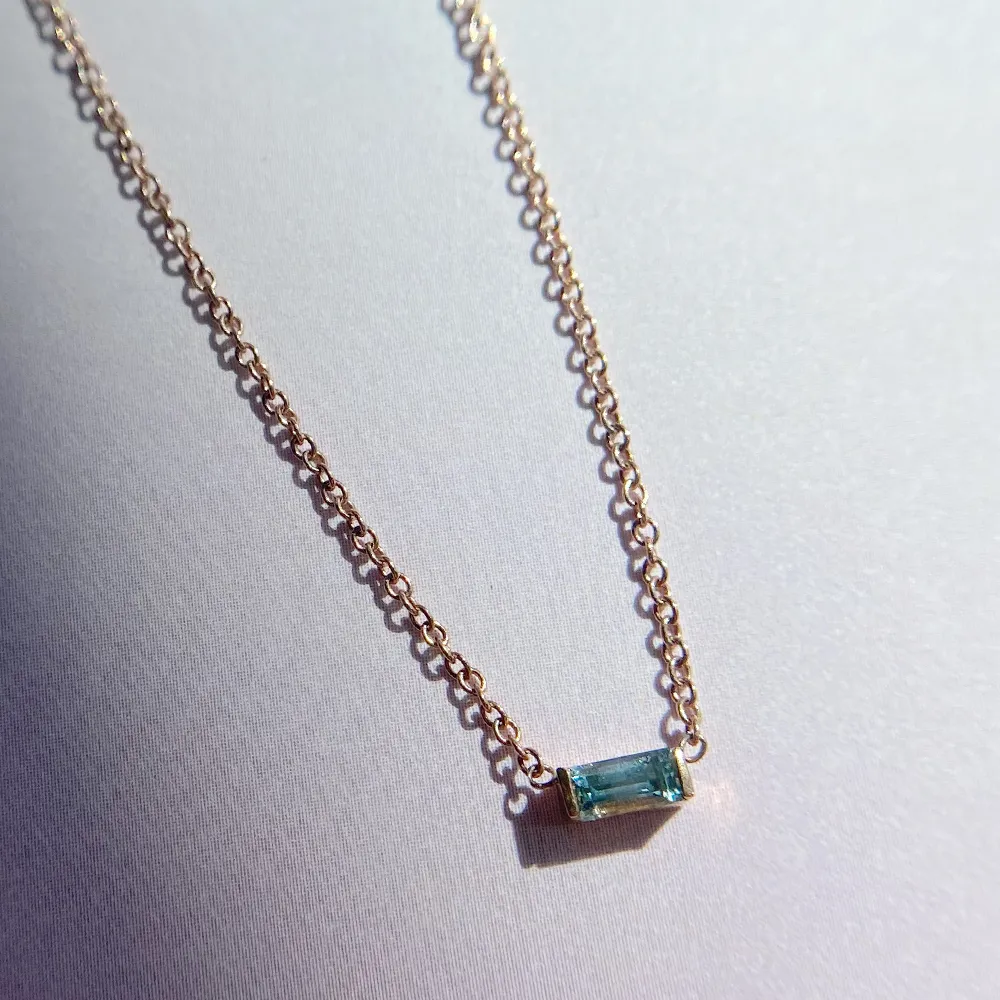 Montana Sapphire Baguette Necklace sold by Marrow Fine product image thumbnail 3