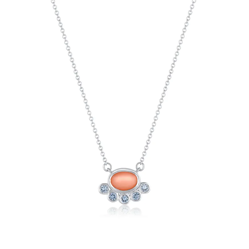 Milos Moonstone Bezel Necklace sold by Marrow Fine